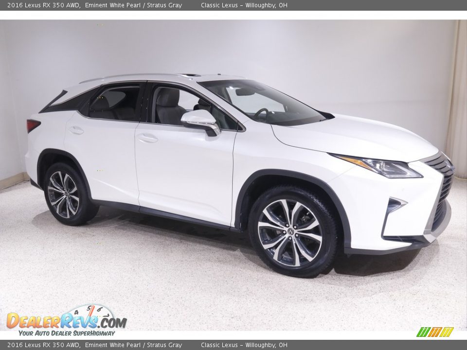 2016 Lexus RX 350 AWD Eminent White Pearl / Stratus Gray Photo #1