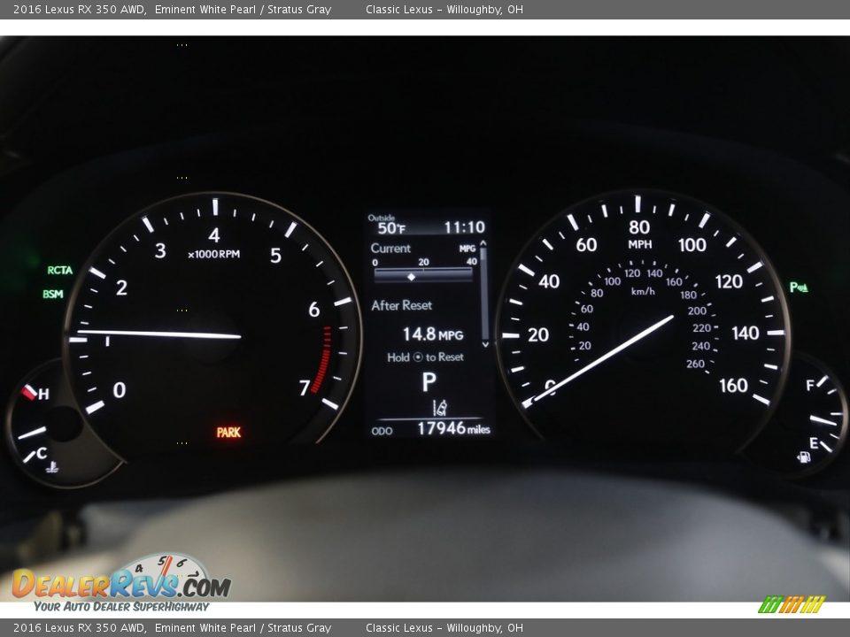 2016 Lexus RX 350 AWD Gauges Photo #8