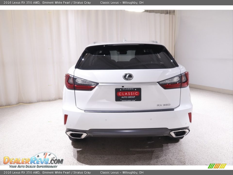 2016 Lexus RX 350 AWD Eminent White Pearl / Stratus Gray Photo #22