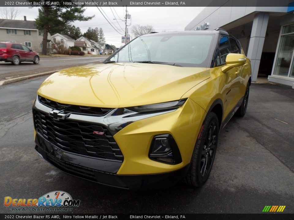 2022 Chevrolet Blazer RS AWD Nitro Yellow Metallic / Jet Black Photo #2