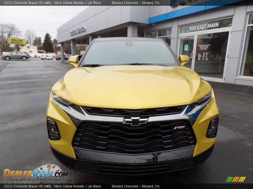 2022 Chevrolet Blazer RS AWD Nitro Yellow Metallic / Jet Black Photo #3