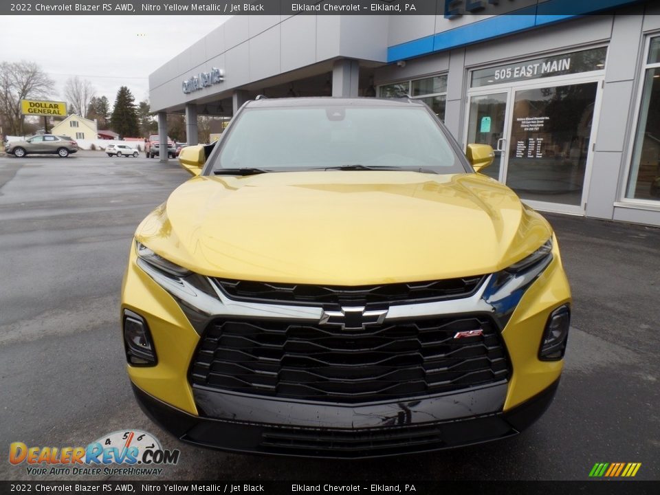 2022 Chevrolet Blazer RS AWD Nitro Yellow Metallic / Jet Black Photo #3