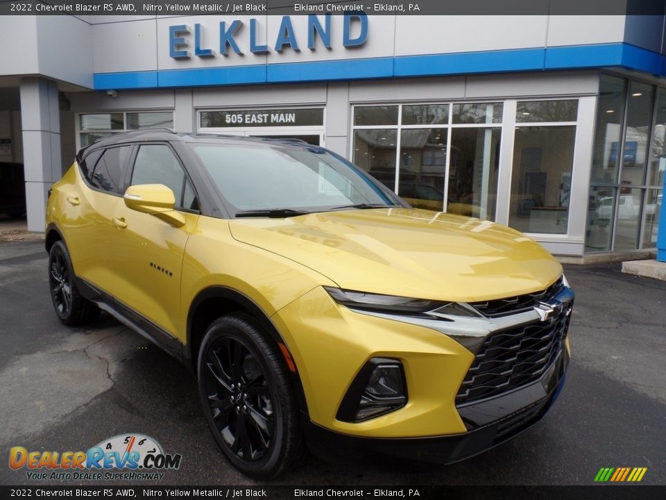 2022 Chevrolet Blazer RS AWD Nitro Yellow Metallic / Jet Black Photo #4