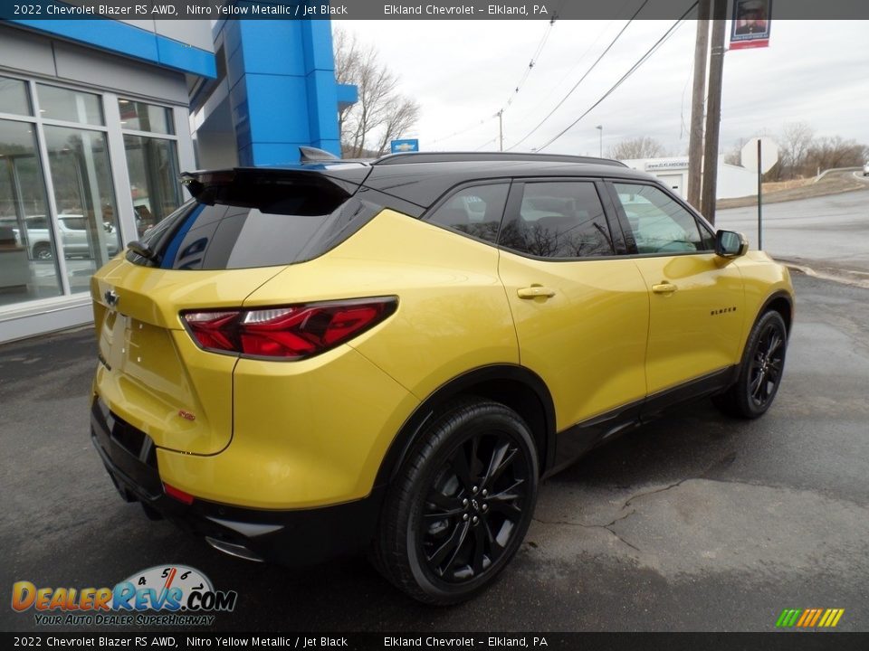 2022 Chevrolet Blazer RS AWD Nitro Yellow Metallic / Jet Black Photo #7