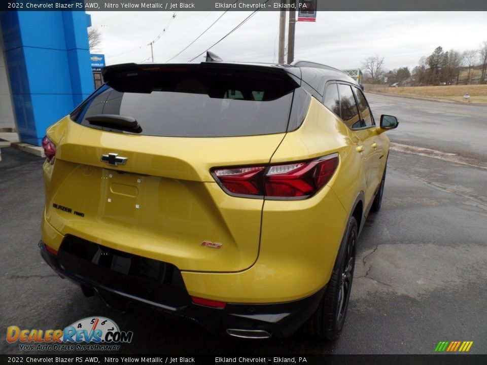 2022 Chevrolet Blazer RS AWD Nitro Yellow Metallic / Jet Black Photo #8