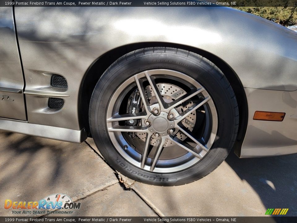 1999 Pontiac Firebird Trans Am Coupe Pewter Metallic / Dark Pewter Photo #33