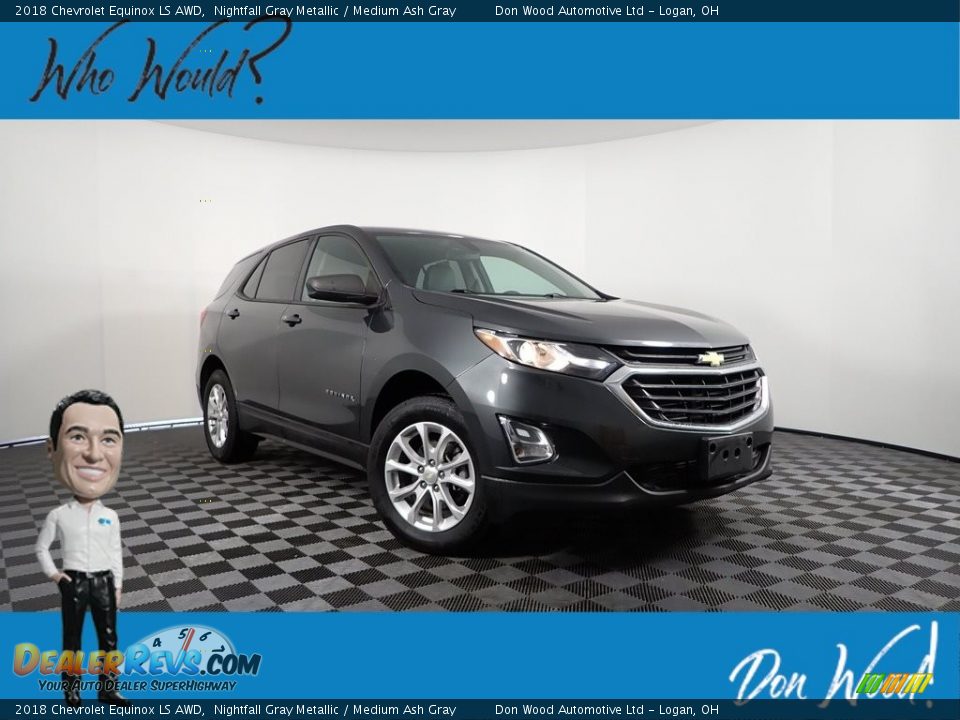 2018 Chevrolet Equinox LS AWD Nightfall Gray Metallic / Medium Ash Gray Photo #1