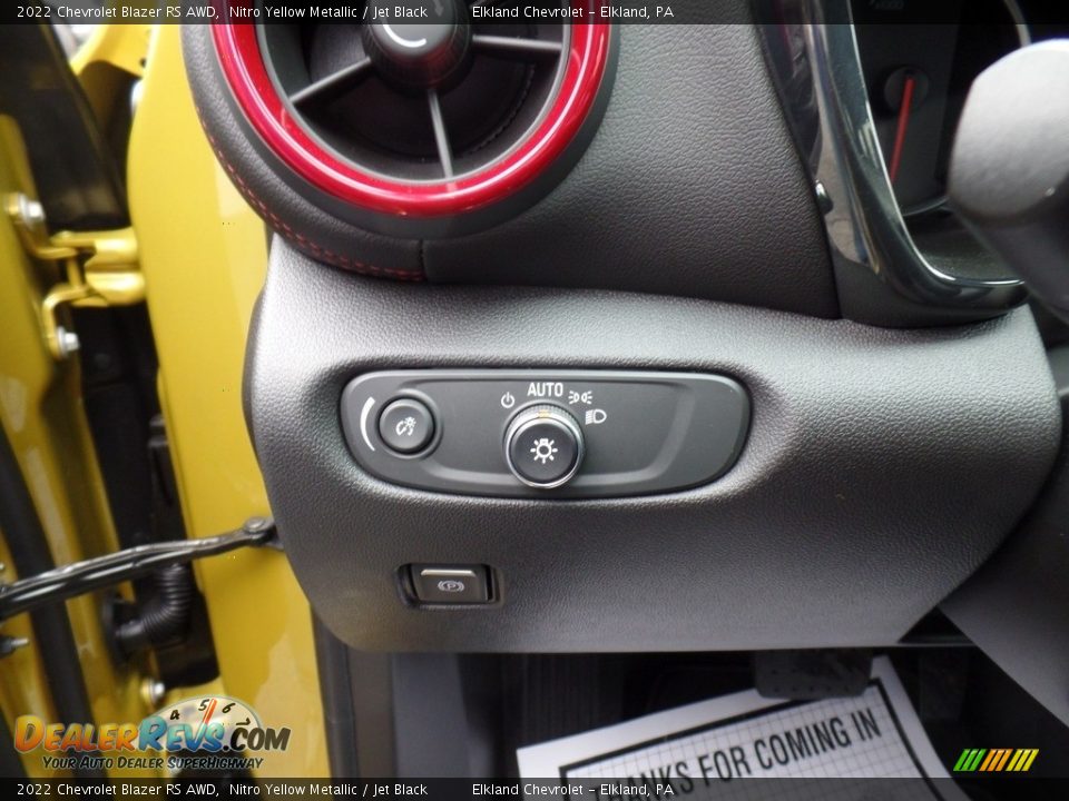 2022 Chevrolet Blazer RS AWD Nitro Yellow Metallic / Jet Black Photo #26