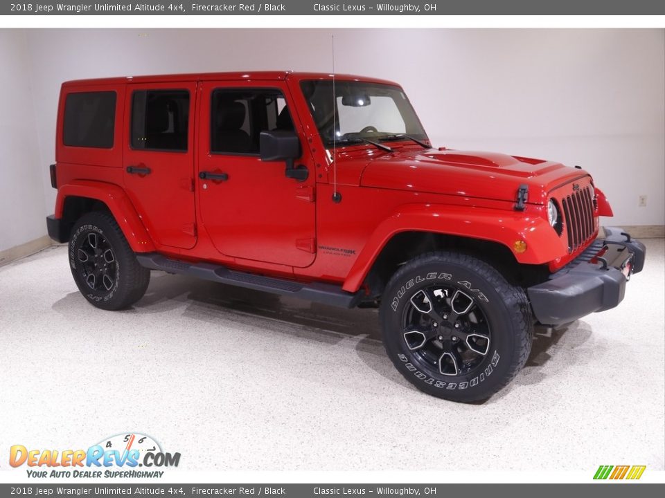 2018 Jeep Wrangler Unlimited Altitude 4x4 Firecracker Red / Black Photo #1