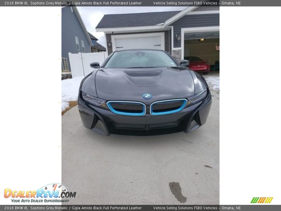 2016 BMW i8 Sophisto Grey Metallic / Gigia Amido Black Full Perforated Leather Photo #13