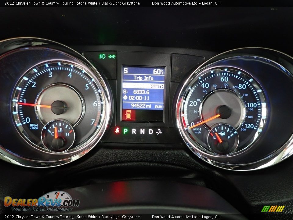 2012 Chrysler Town & Country Touring Stone White / Black/Light Graystone Photo #21