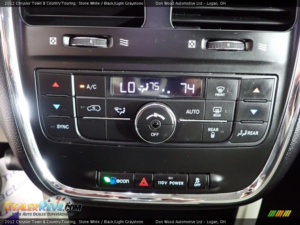 2012 Chrysler Town & Country Touring Stone White / Black/Light Graystone Photo #23