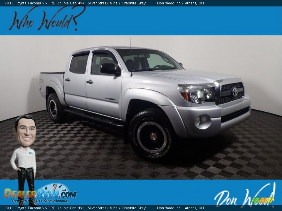 2011 Toyota Tacoma V6 TRD Double Cab 4x4 Silver Streak Mica / Graphite Gray Photo #1