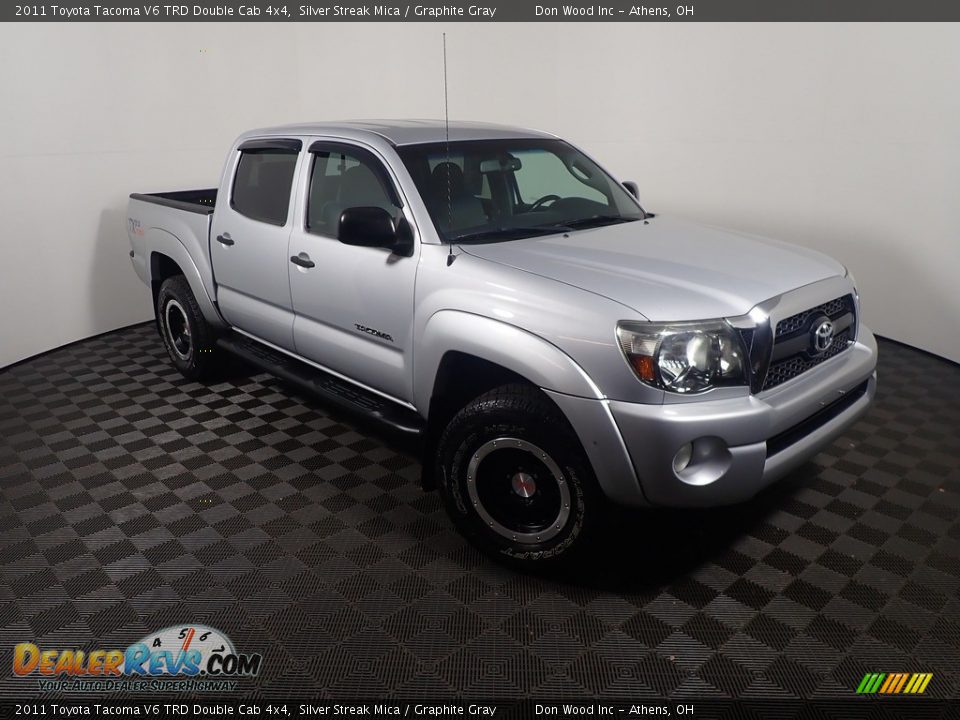 2011 Toyota Tacoma V6 TRD Double Cab 4x4 Silver Streak Mica / Graphite Gray Photo #2