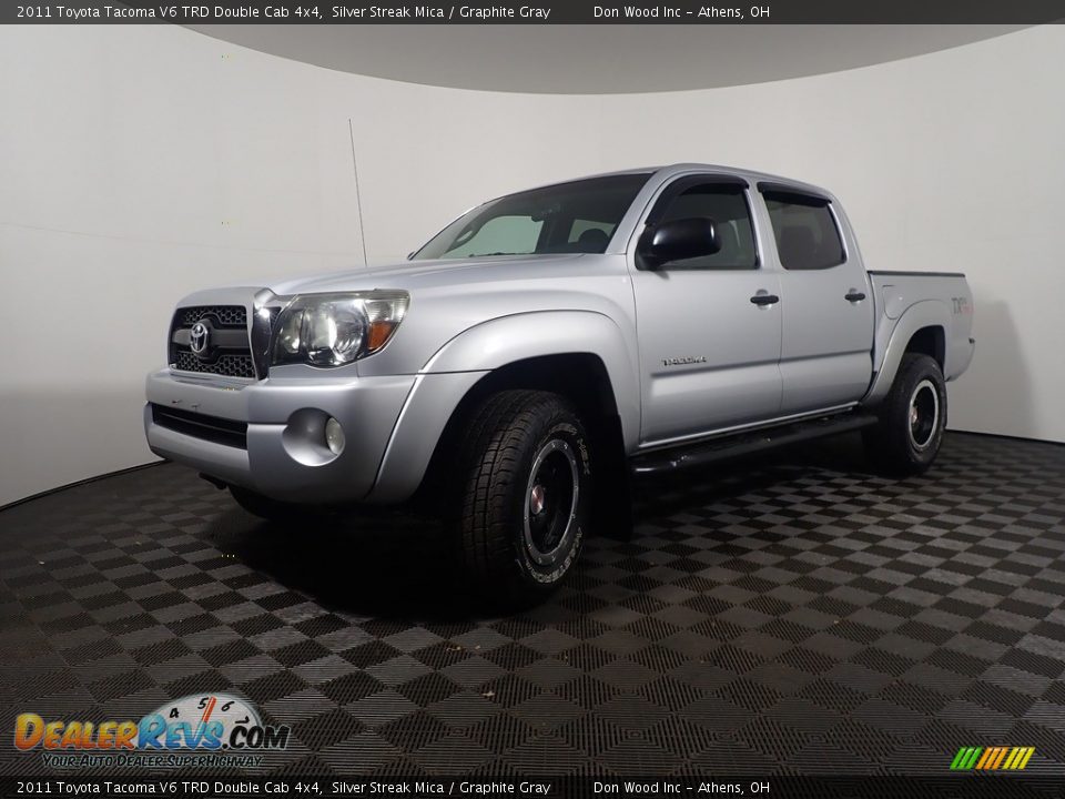 2011 Toyota Tacoma V6 TRD Double Cab 4x4 Silver Streak Mica / Graphite Gray Photo #7
