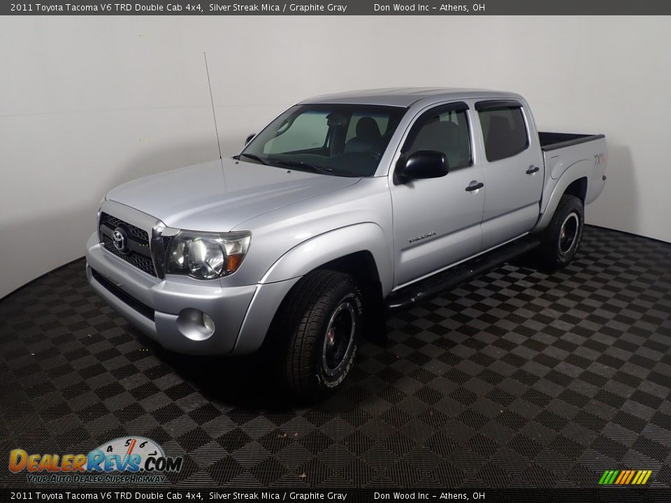 2011 Toyota Tacoma V6 TRD Double Cab 4x4 Silver Streak Mica / Graphite Gray Photo #8