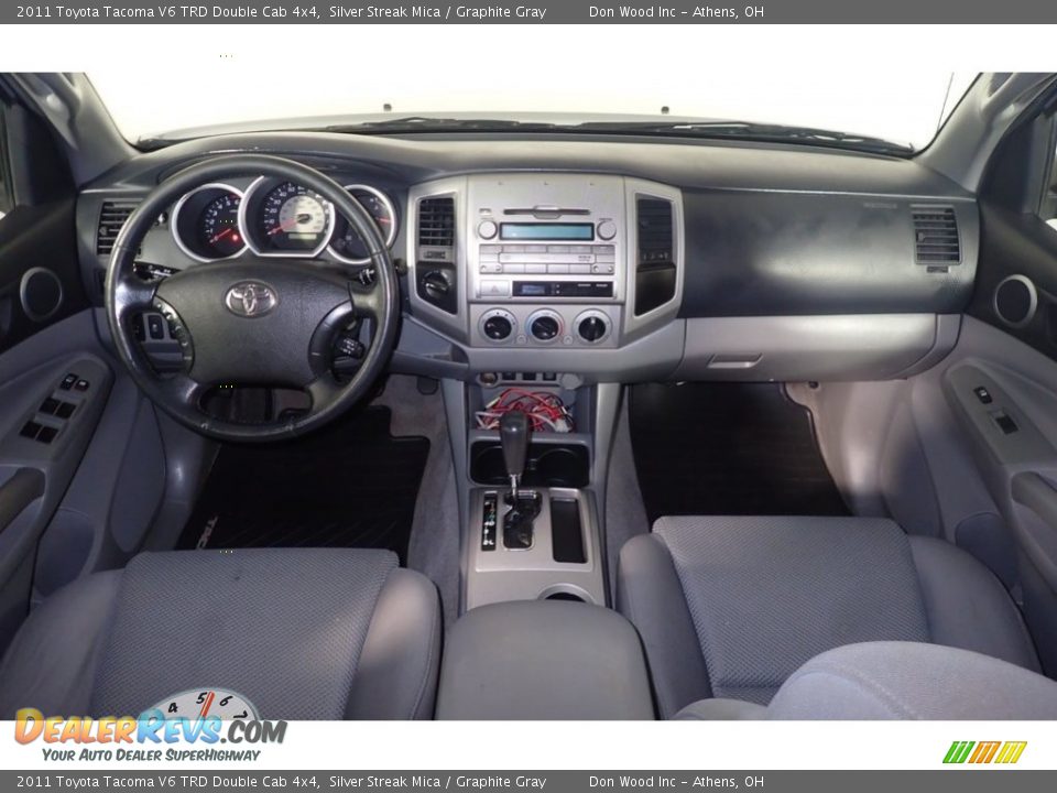 2011 Toyota Tacoma V6 TRD Double Cab 4x4 Silver Streak Mica / Graphite Gray Photo #22