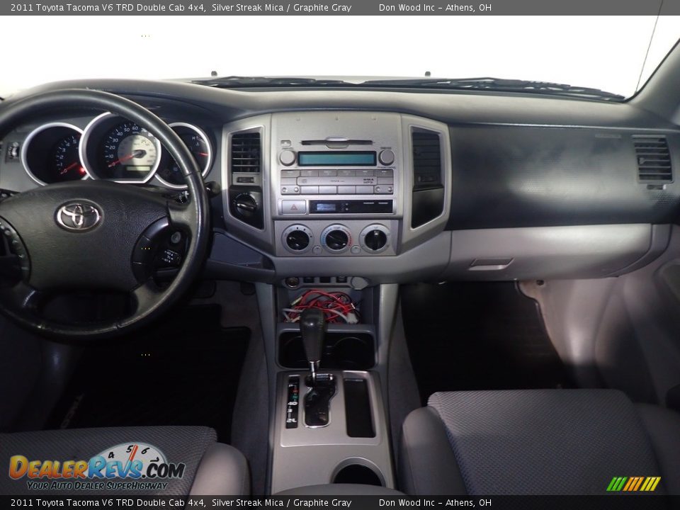 2011 Toyota Tacoma V6 TRD Double Cab 4x4 Silver Streak Mica / Graphite Gray Photo #23