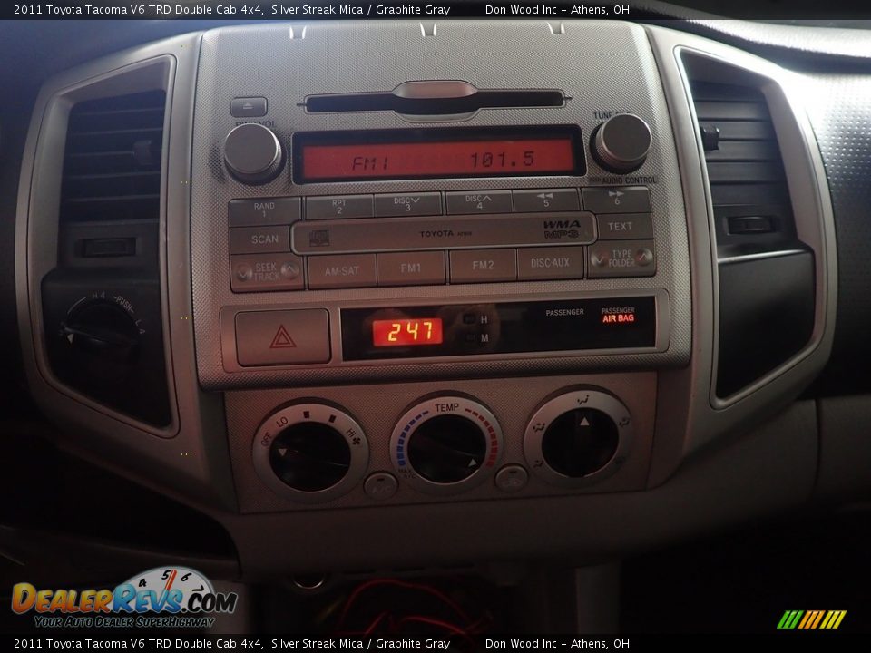 2011 Toyota Tacoma V6 TRD Double Cab 4x4 Silver Streak Mica / Graphite Gray Photo #24