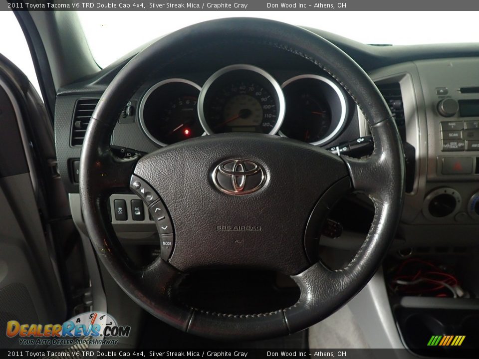 2011 Toyota Tacoma V6 TRD Double Cab 4x4 Silver Streak Mica / Graphite Gray Photo #25