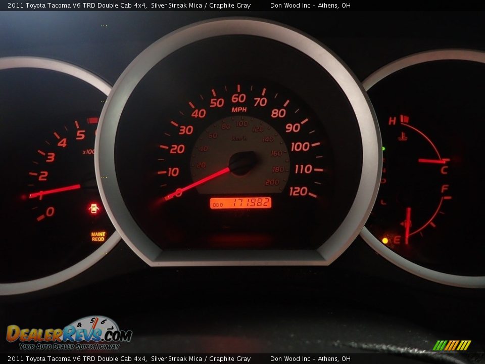 2011 Toyota Tacoma V6 TRD Double Cab 4x4 Silver Streak Mica / Graphite Gray Photo #26