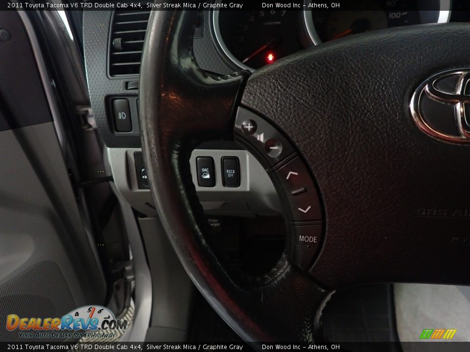2011 Toyota Tacoma V6 TRD Double Cab 4x4 Silver Streak Mica / Graphite Gray Photo #28