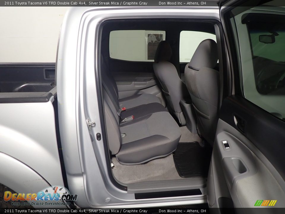2011 Toyota Tacoma V6 TRD Double Cab 4x4 Silver Streak Mica / Graphite Gray Photo #35