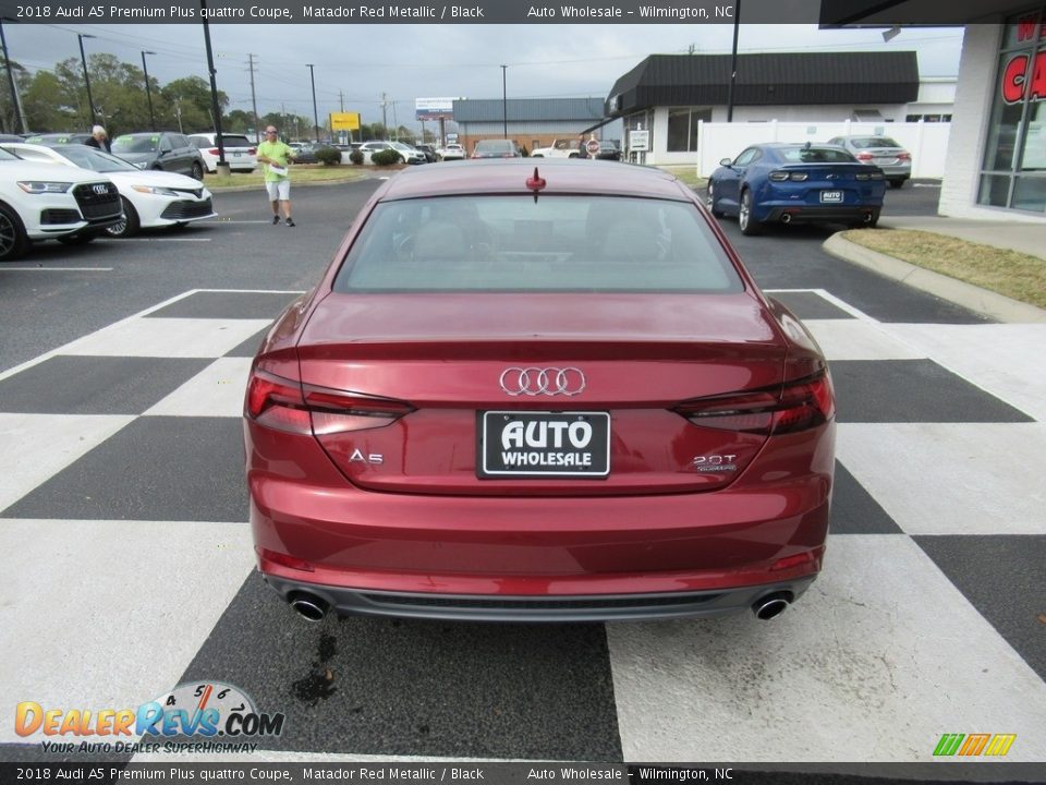 2018 Audi A5 Premium Plus quattro Coupe Matador Red Metallic / Black Photo #4