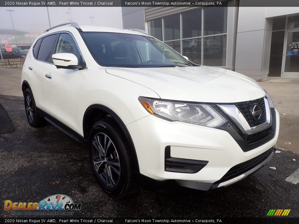2020 Nissan Rogue SV AWD Pearl White Tricoat / Charcoal Photo #9