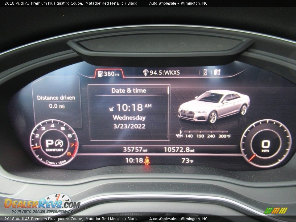 2018 Audi A5 Premium Plus quattro Coupe Gauges Photo #16