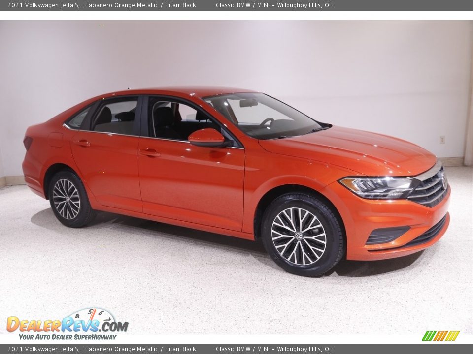 2021 Volkswagen Jetta S Habanero Orange Metallic / Titan Black Photo #1