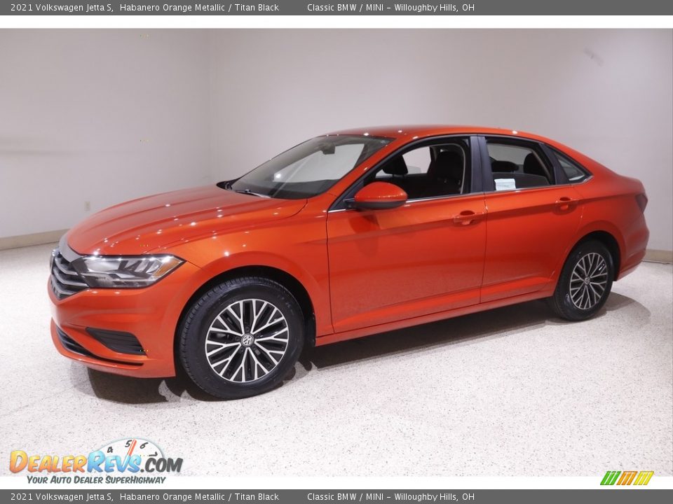 2021 Volkswagen Jetta S Habanero Orange Metallic / Titan Black Photo #3