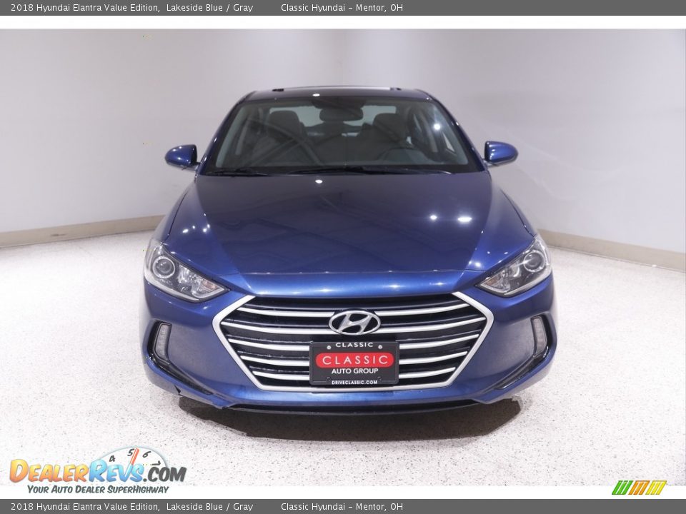 2018 Hyundai Elantra Value Edition Lakeside Blue / Gray Photo #2