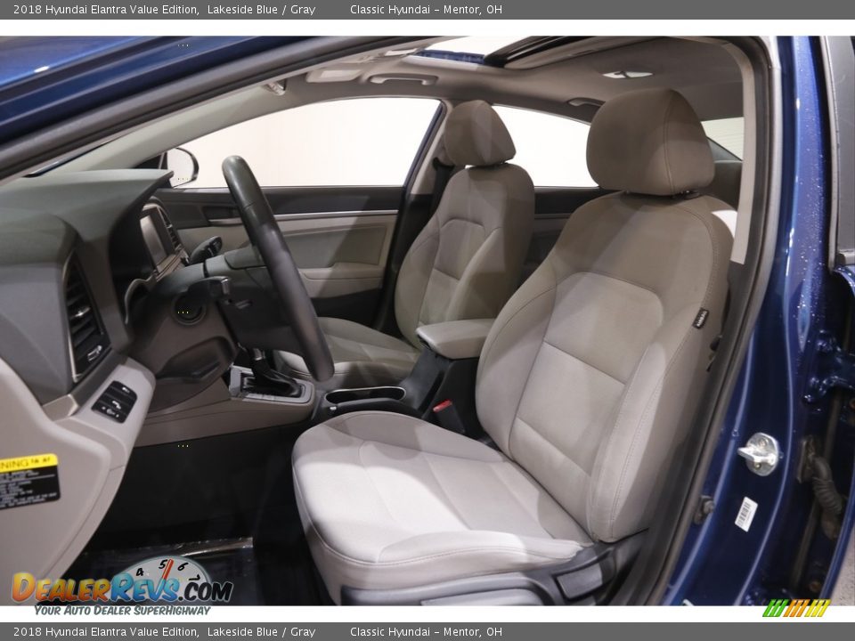 2018 Hyundai Elantra Value Edition Lakeside Blue / Gray Photo #5