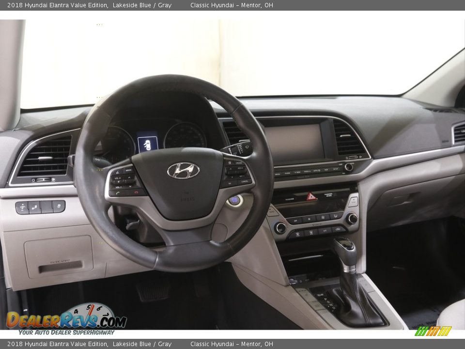 2018 Hyundai Elantra Value Edition Lakeside Blue / Gray Photo #6