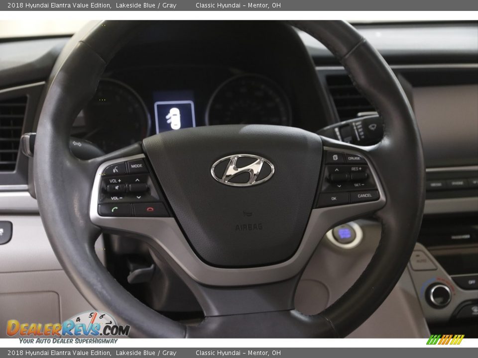 2018 Hyundai Elantra Value Edition Lakeside Blue / Gray Photo #7