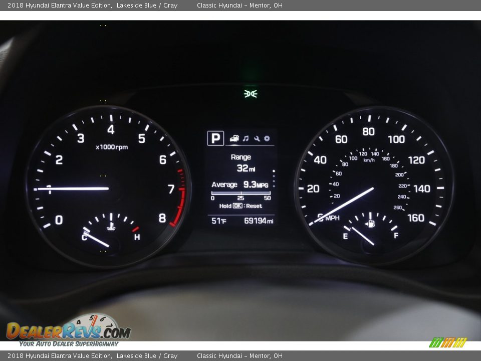 2018 Hyundai Elantra Value Edition Lakeside Blue / Gray Photo #8