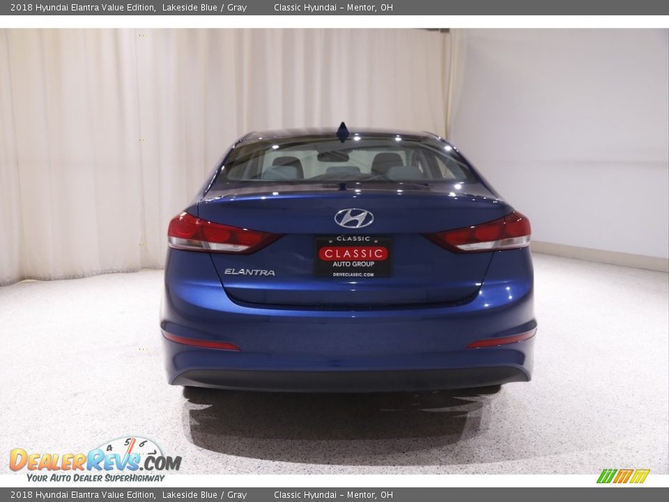 2018 Hyundai Elantra Value Edition Lakeside Blue / Gray Photo #17