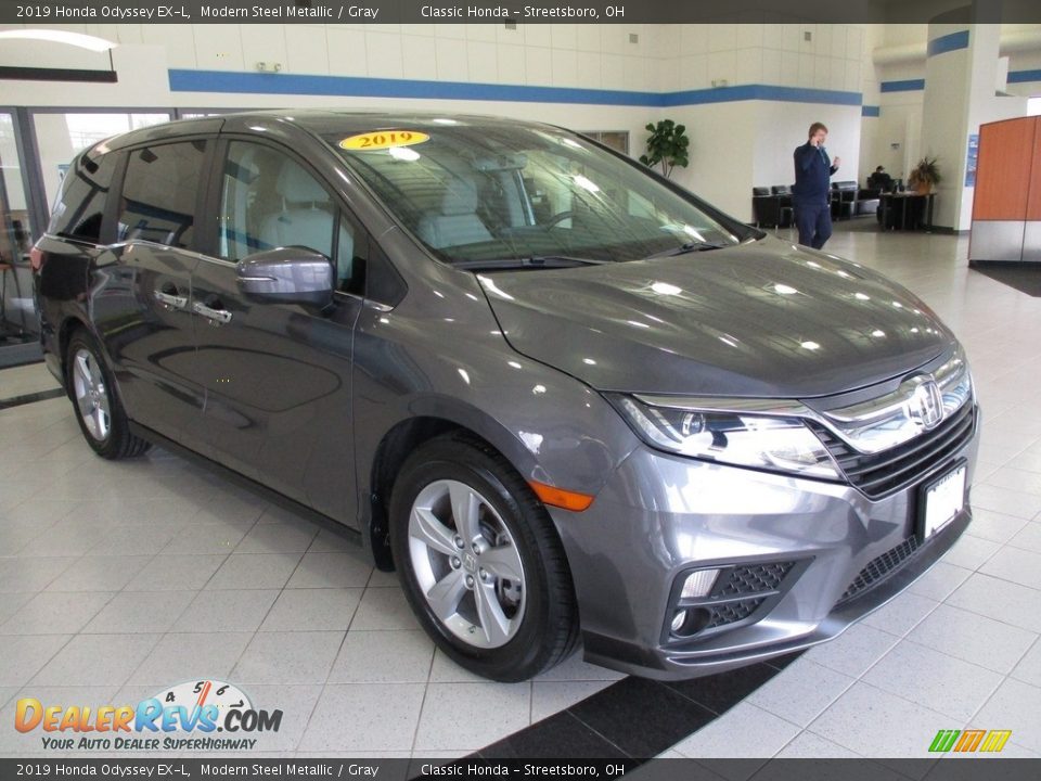 2019 Honda Odyssey EX-L Modern Steel Metallic / Gray Photo #3