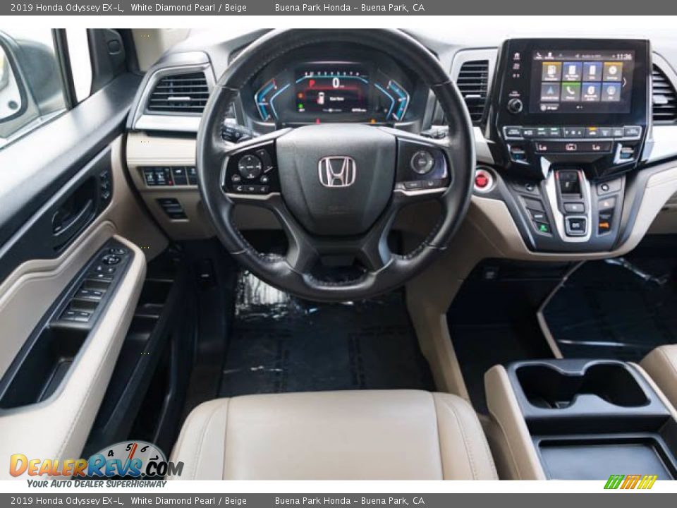 2019 Honda Odyssey EX-L White Diamond Pearl / Beige Photo #5