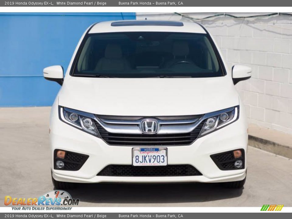 2019 Honda Odyssey EX-L White Diamond Pearl / Beige Photo #7