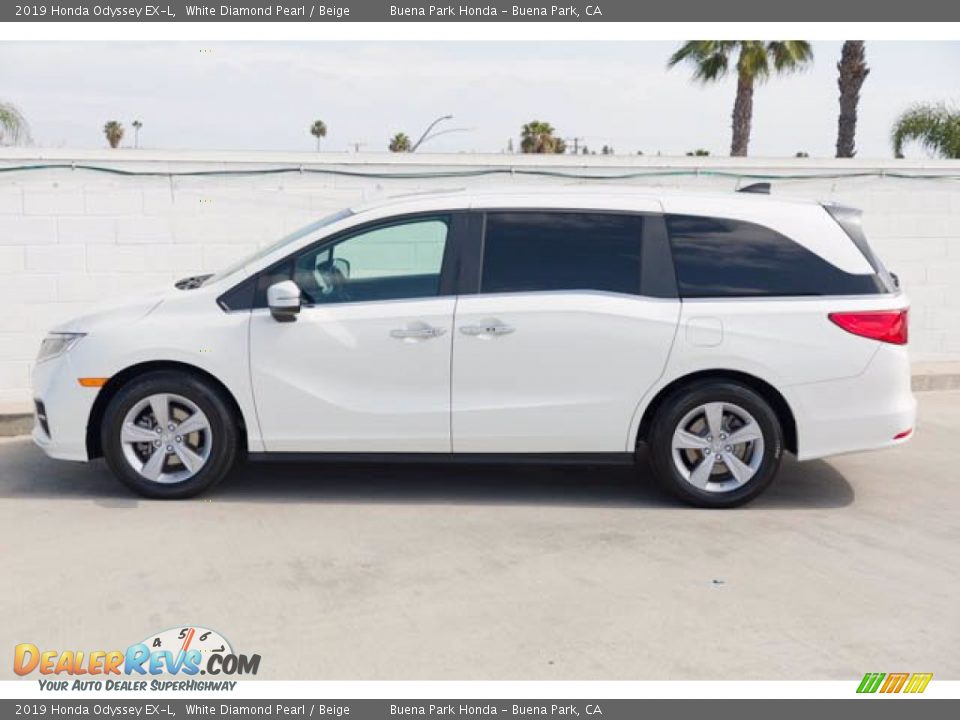 2019 Honda Odyssey EX-L White Diamond Pearl / Beige Photo #8