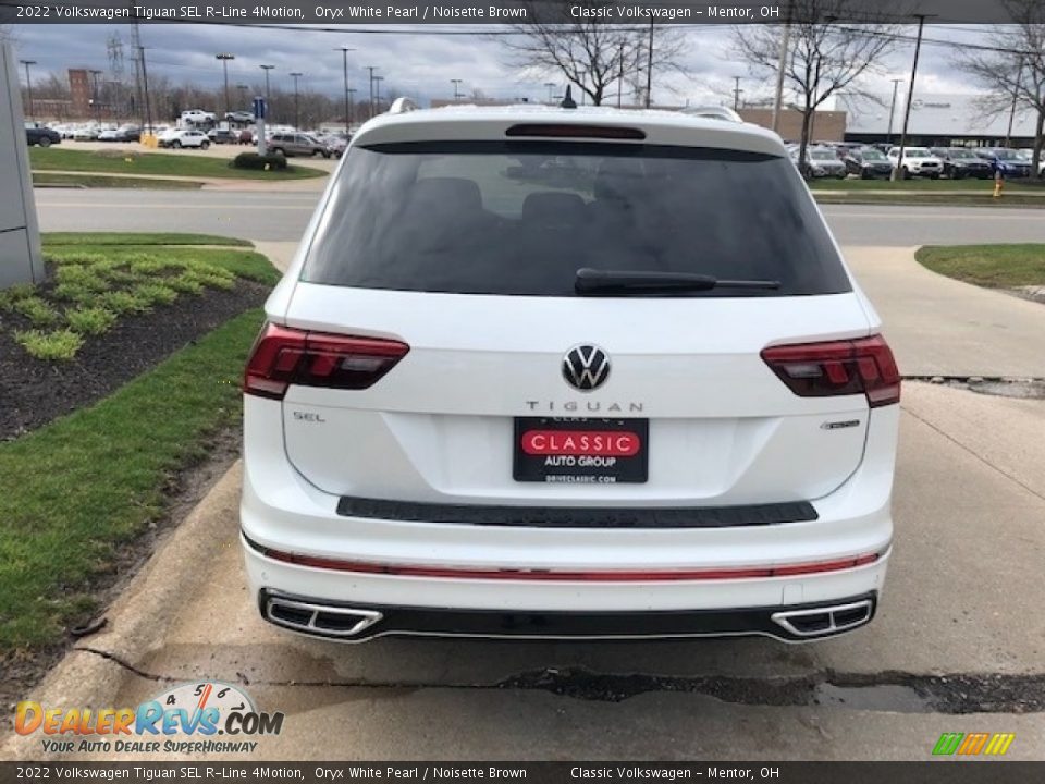2022 Volkswagen Tiguan SEL R-Line 4Motion Oryx White Pearl / Noisette Brown Photo #5