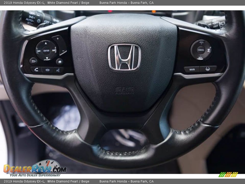 2019 Honda Odyssey EX-L White Diamond Pearl / Beige Photo #11