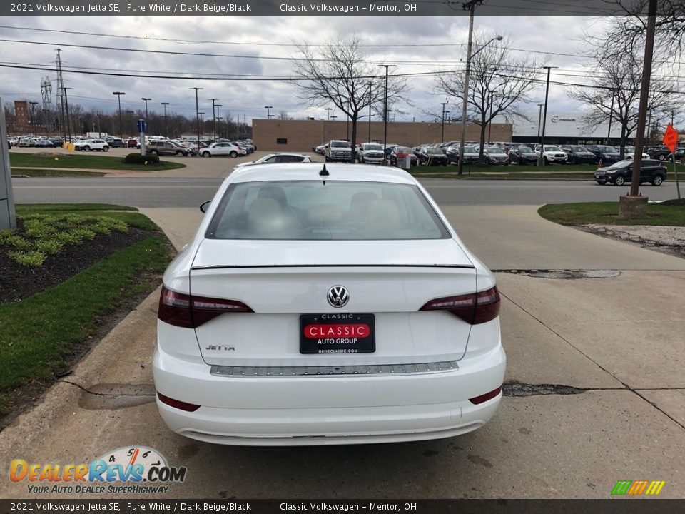 2021 Volkswagen Jetta SE Pure White / Dark Beige/Black Photo #5