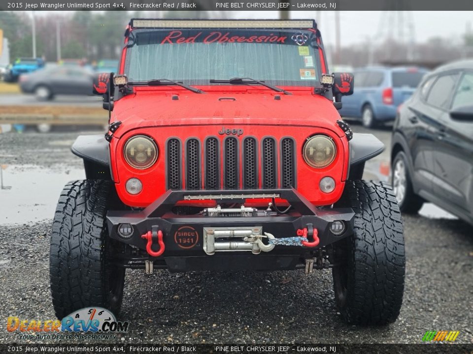 2015 Jeep Wrangler Unlimited Sport 4x4 Firecracker Red / Black Photo #2