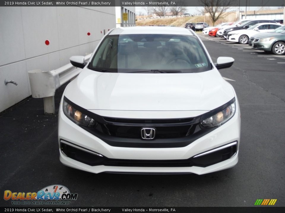 2019 Honda Civic LX Sedan White Orchid Pearl / Black/Ivory Photo #3