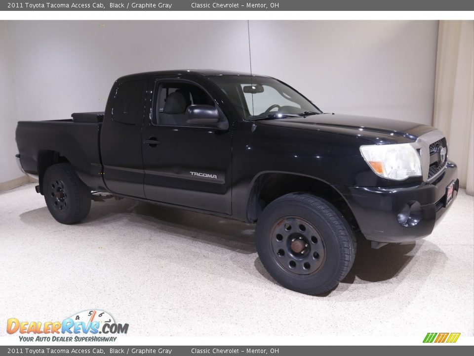 2011 Toyota Tacoma Access Cab Black / Graphite Gray Photo #1