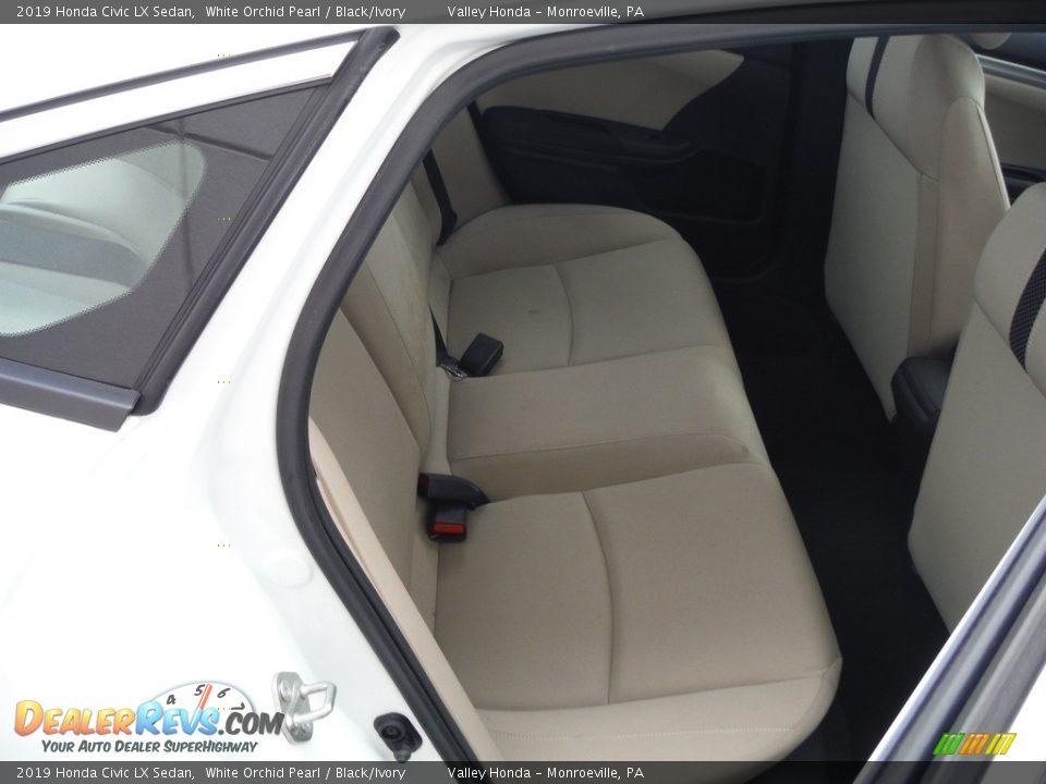 2019 Honda Civic LX Sedan White Orchid Pearl / Black/Ivory Photo #15