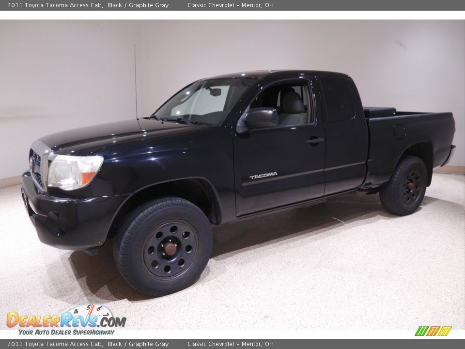 2011 Toyota Tacoma Access Cab Black / Graphite Gray Photo #3